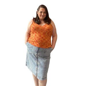 Kaffe Curve Plus Size Denim Skirt Size 18